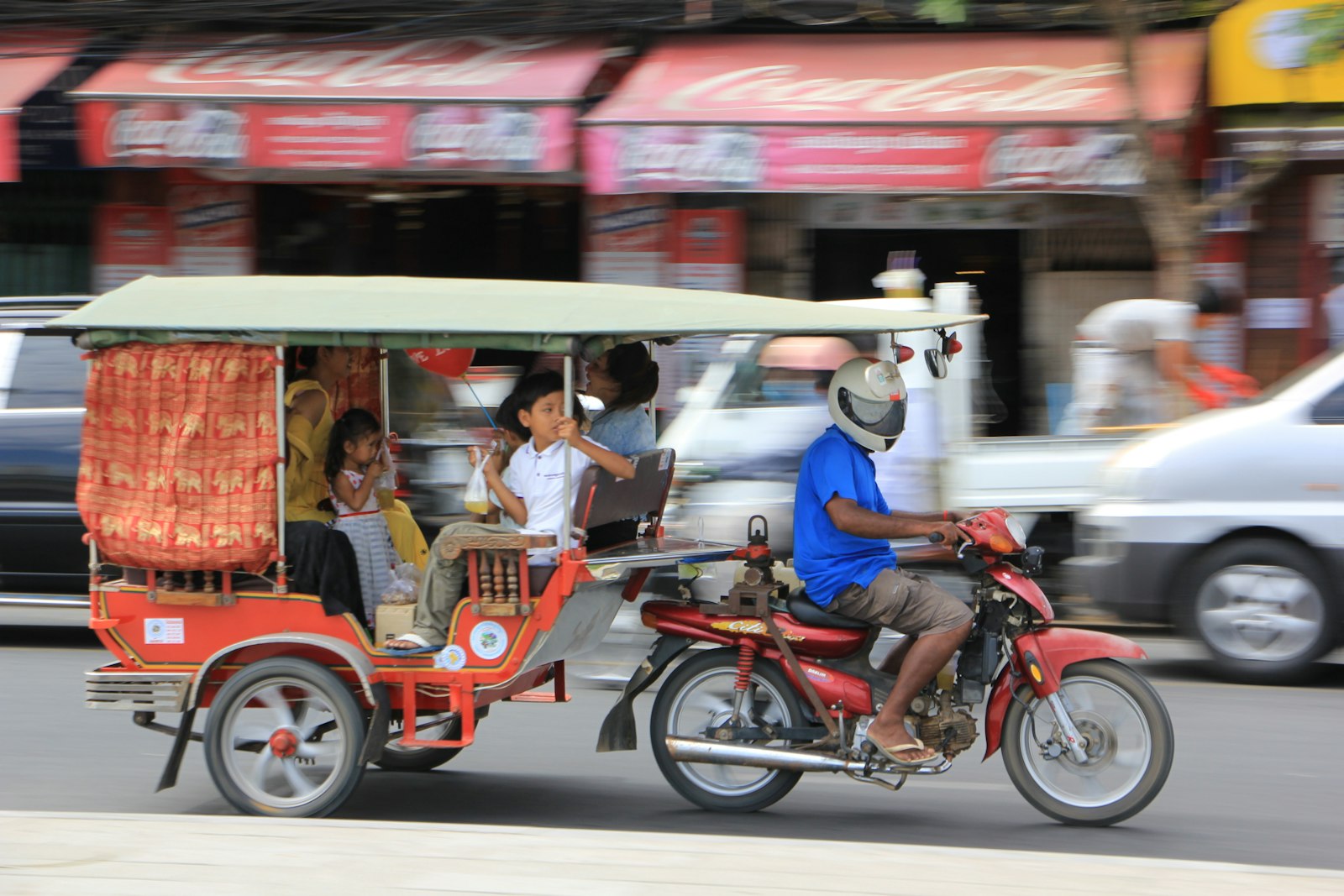 Tuk-tuk on a street in Cambodia